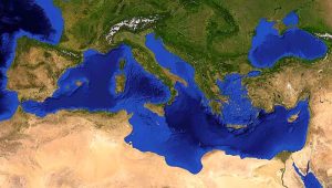 Laut tengah dilihat dari satelit