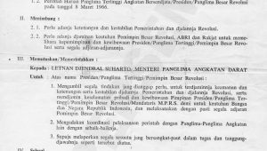 Supersemar Versi TNI Angkatan Darat