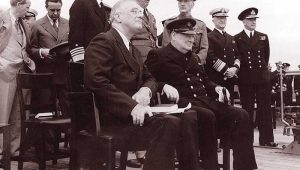 Presiden AS Franklin D. Roosevelt dan PM Inggris Winston Churchill