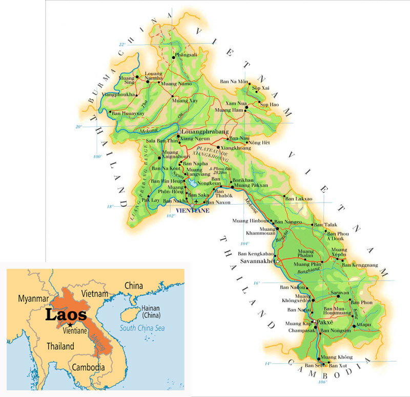 Laos Map