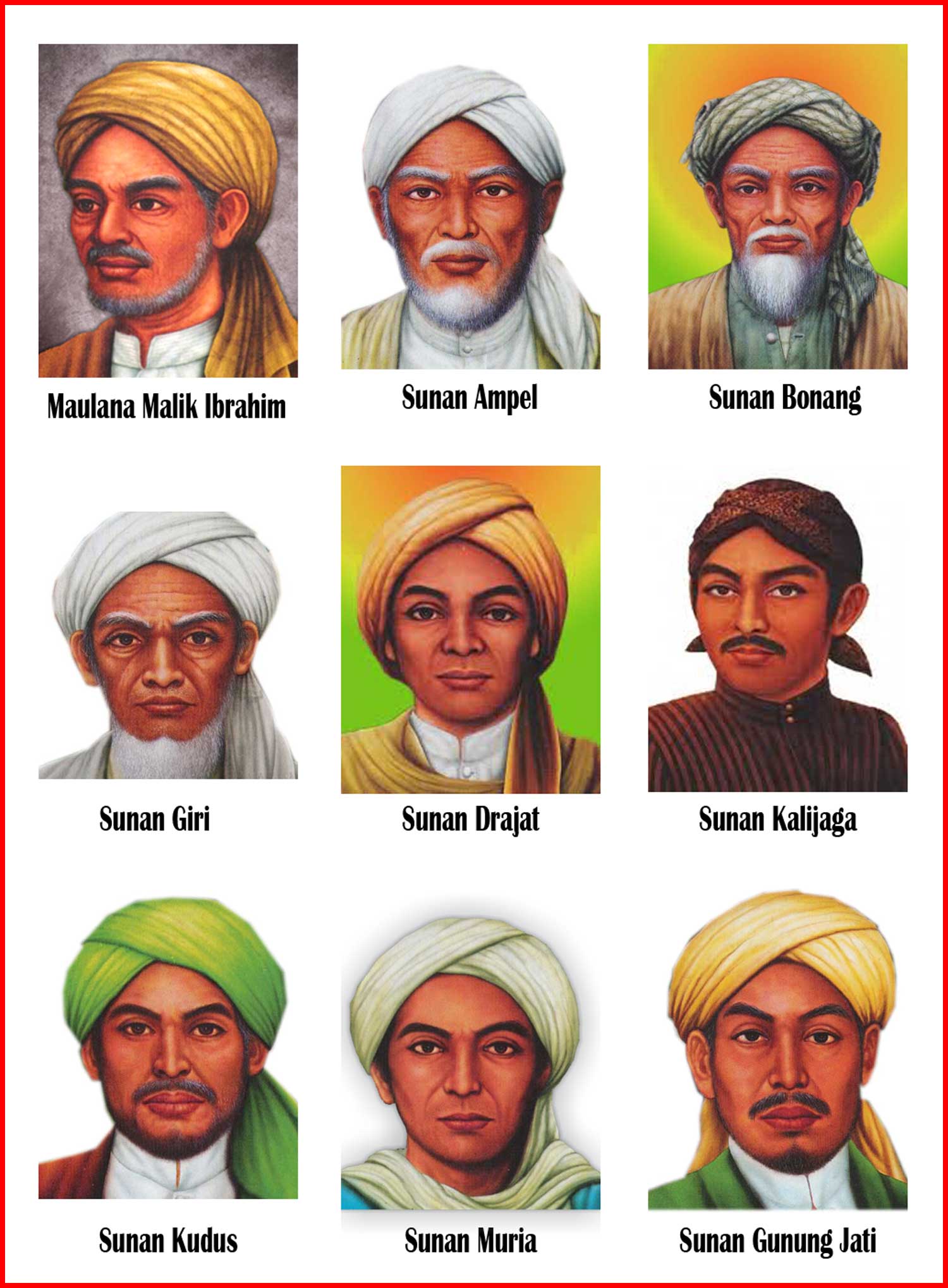 9 nama wali sanga