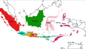 Peta 8 provinsi pertama di Indonesia