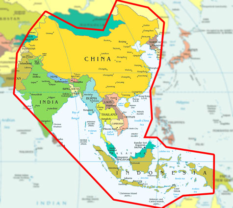 Hubungan Indonesia dengan pusat agama Buddha di Asia