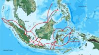 Peta jalur penyebaran Islam di Indonesia