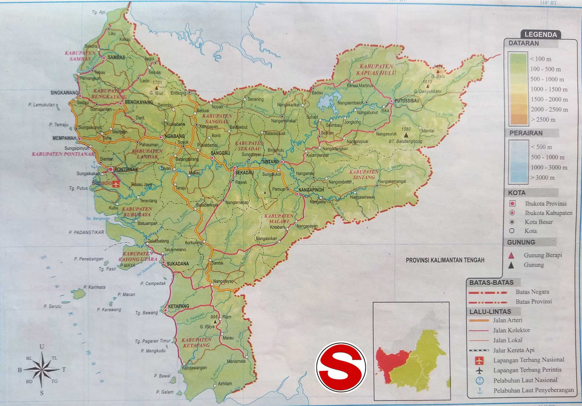 Peta Atlas Provinsi Kalimantan Barat