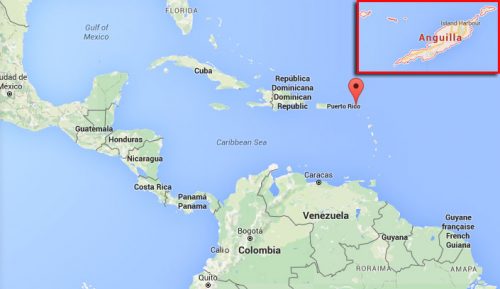 Peta letak wilayah Anguilla Gambar Peta letak wilayah Anguilla