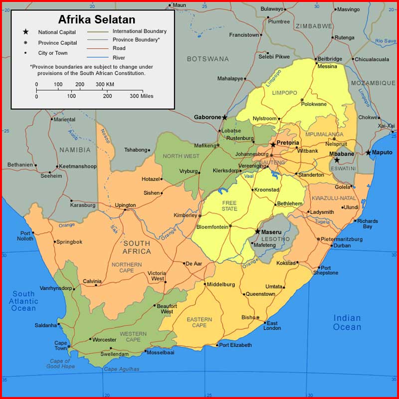 Peta Afrika Selatan