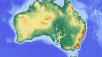 The relief of the country of Australia