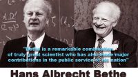 A brief biography of Hans Albrecht Bethe the Doctor Honoris Causa