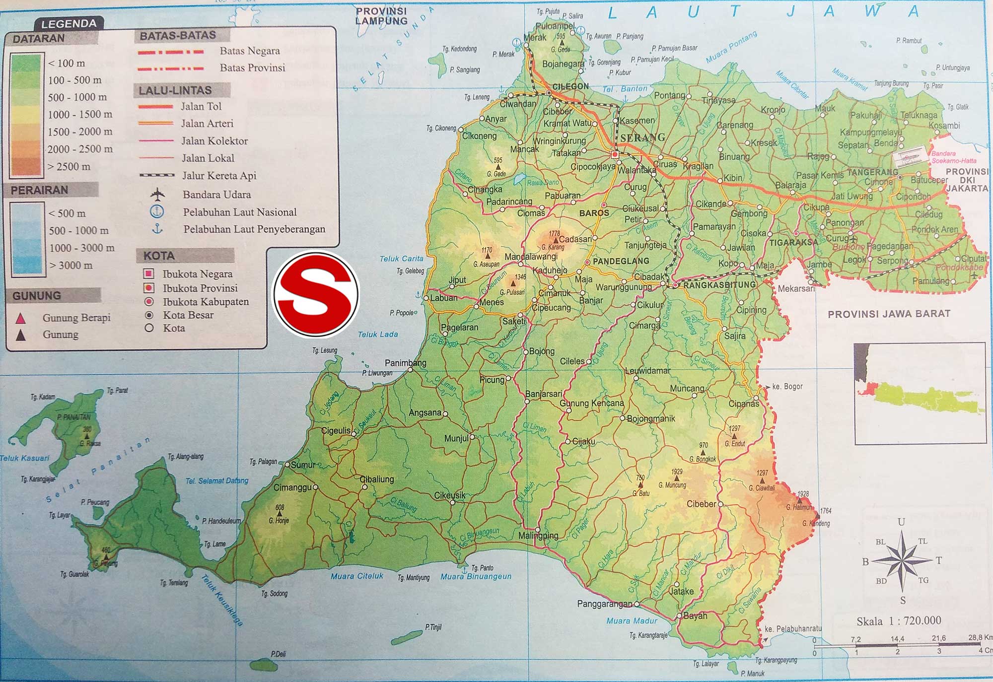 Peta Atlas Provinsi Banten