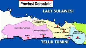 Peta Provinsi Gorontalo lengkap