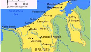 Peta wilayah Negara Brunei HD