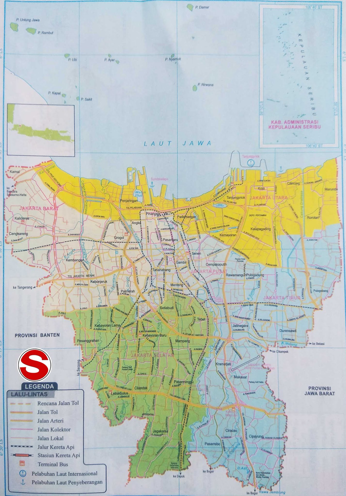 Peta Atlas Jakarta (DKI JAYA)