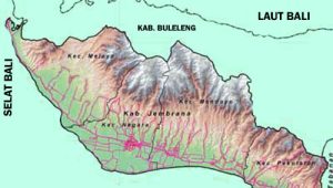 Peta Jembrana dan Kecamatan