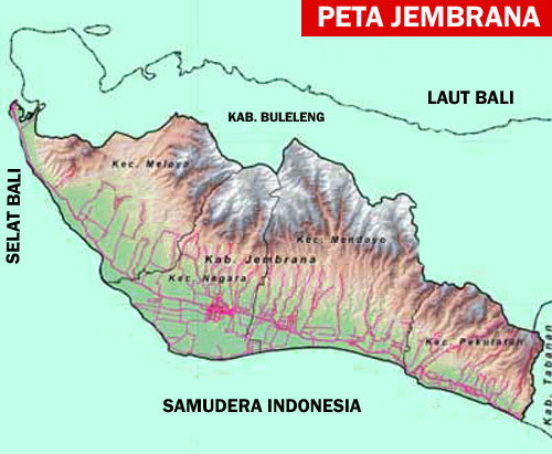 Peta Jembrana dan Kecamatan Gambar Peta Jembrana dan Kecamatan