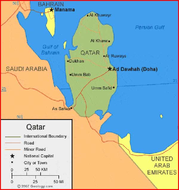 3 Peta Negara Qatar