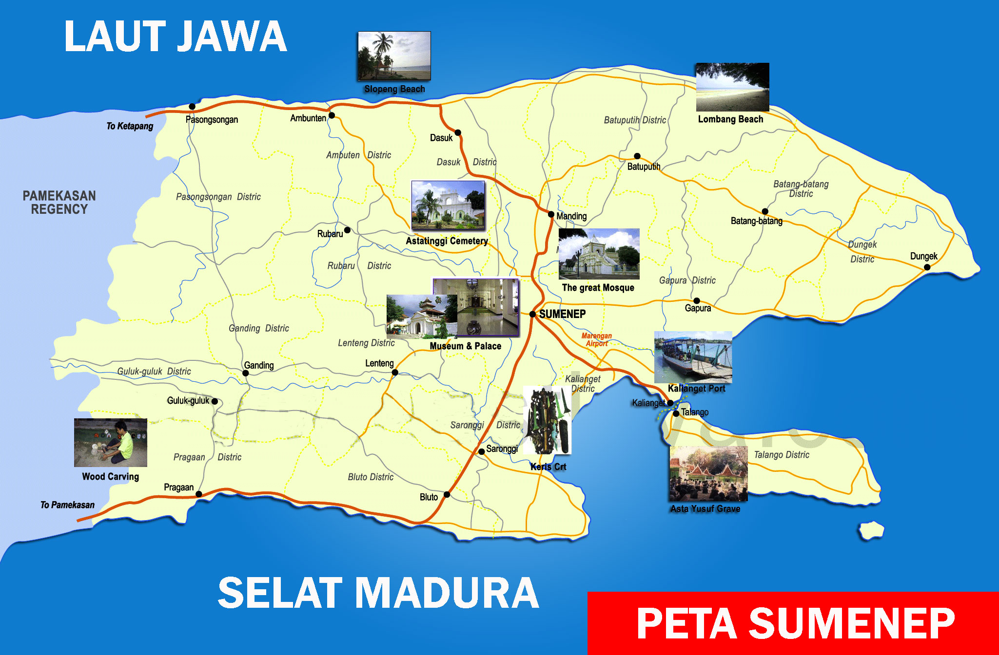 Peta Sumenap, Madura Gambar Peta Sumenap, Madura