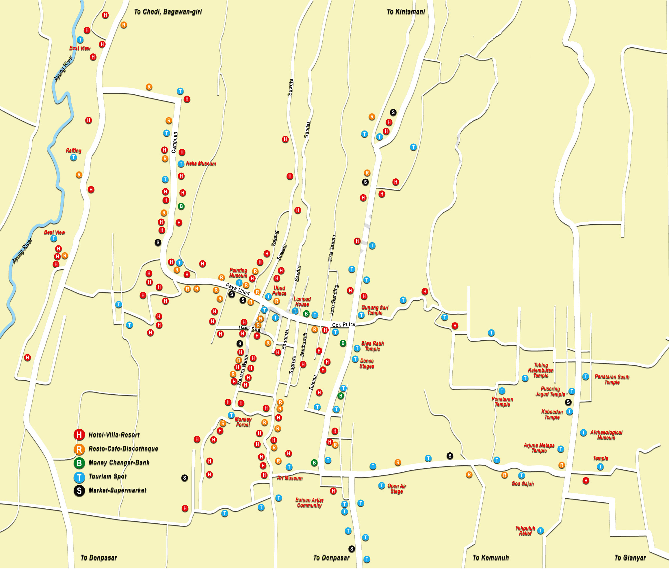 Peta Kota Ubud Bali