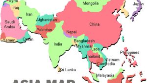 Asia map complete country