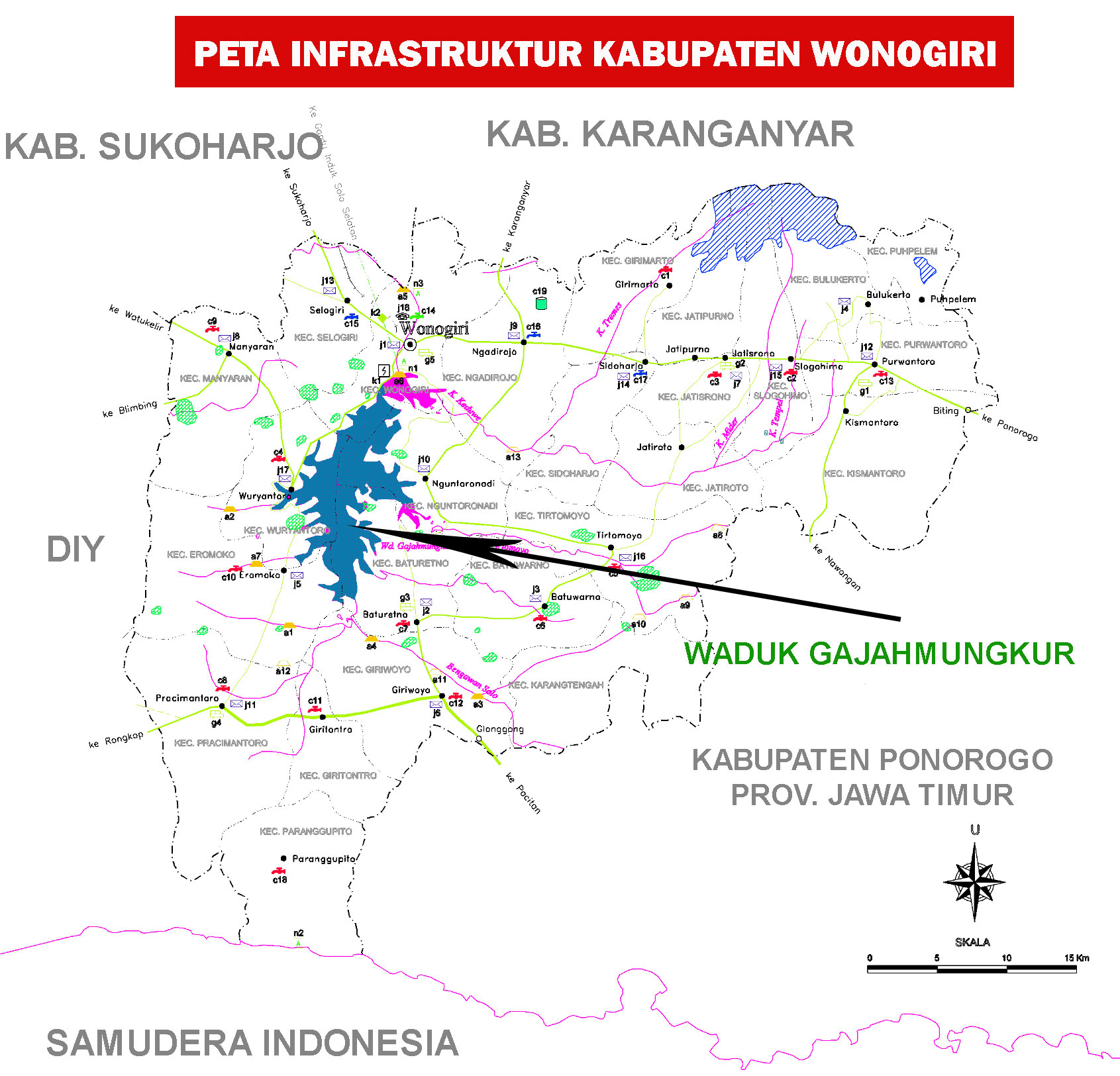 Peta Kabupaten Wonogiri