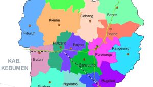 Peta administrasi Kabupaten Purworejo
