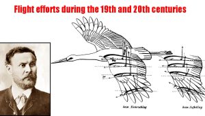 Flight efforts during the 19th and 20th centuries