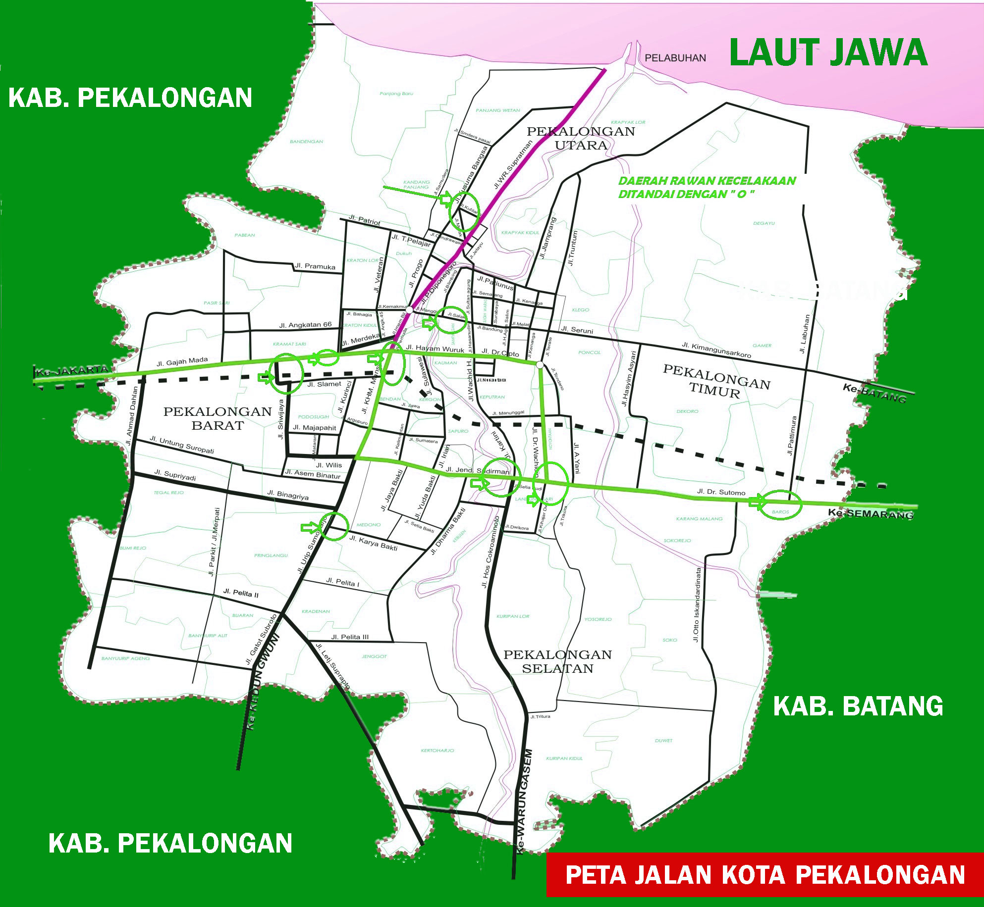 Peta Kota Pekalongan