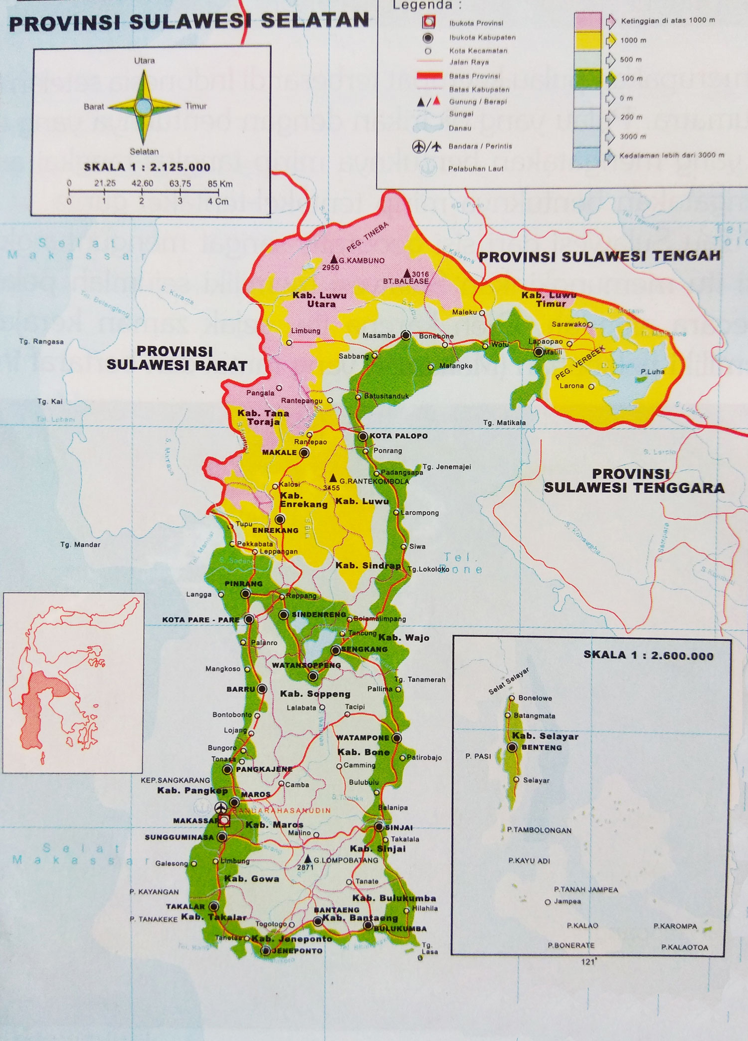 Letak Geografis Provinsi Sulawesi Selatan