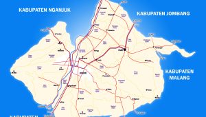 peta kabupaten kediri lengkap