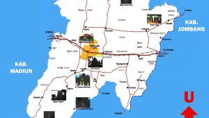 Peta Kabupaten Nganjuk Jawa Timur