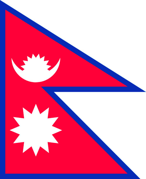 Bendera negara Nepal Gambar Bendera negara Nepal