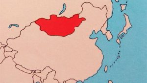 Peta letak negara Mongolia
