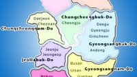Peta provinsi di Korea Selatan