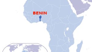 Peta letak negara Benin