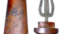Tombak Trisula senjata tradisional Sumatera Selatan