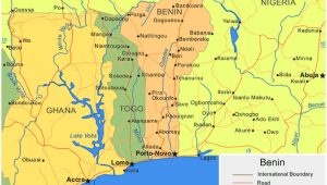 Peta Wilayah Negara Benin HD