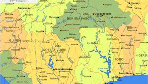 Peta Wilayah Negara Burkina Faso HD