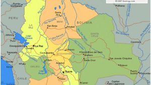 Peta wilayah negara Bolivia HD