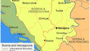 Peta wilayah negara Bosnia dan Herzegovina