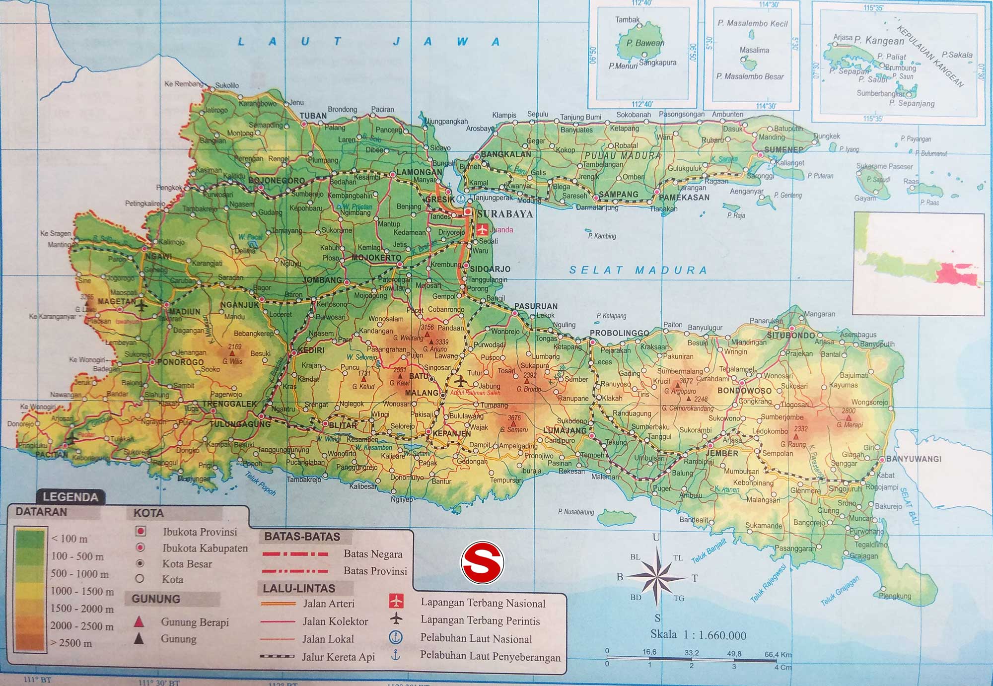 Peta Atlas Provinsi Jawa Timur