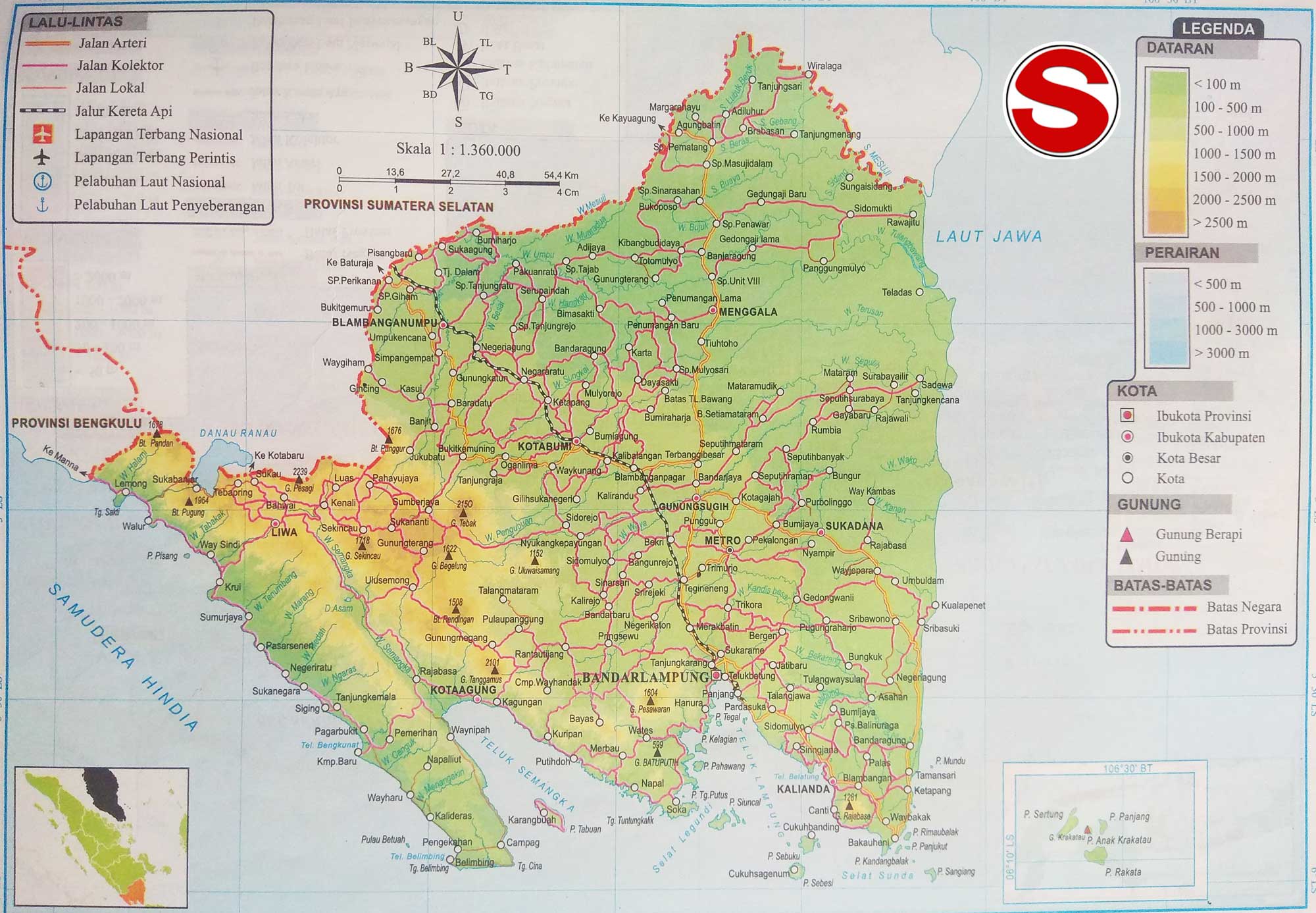 Peta Atlas Provinsi Lampung