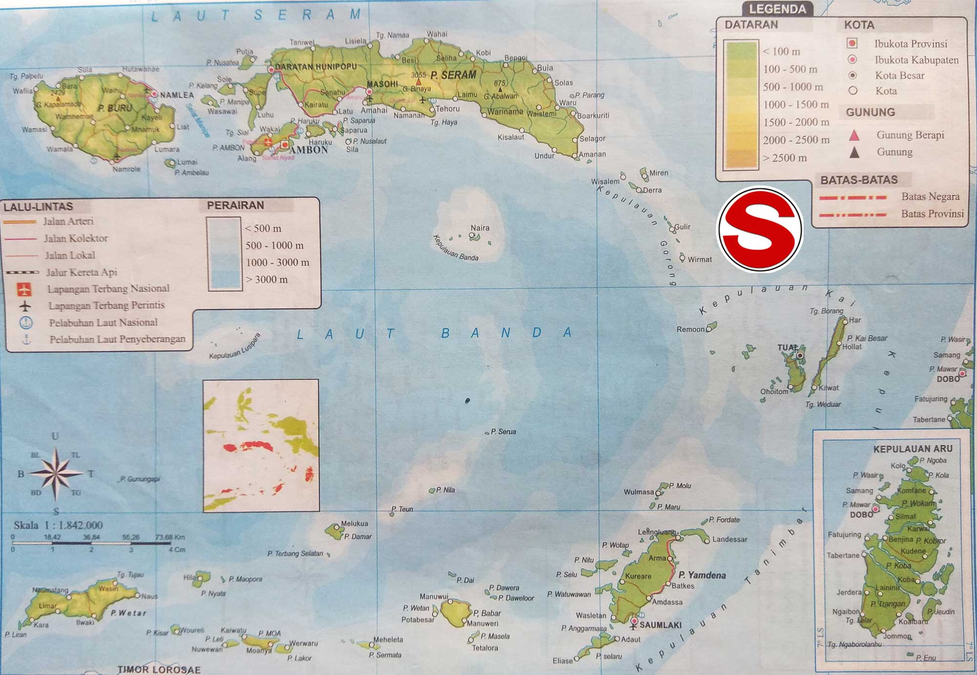 Peta Atlas Provinsi Maluku