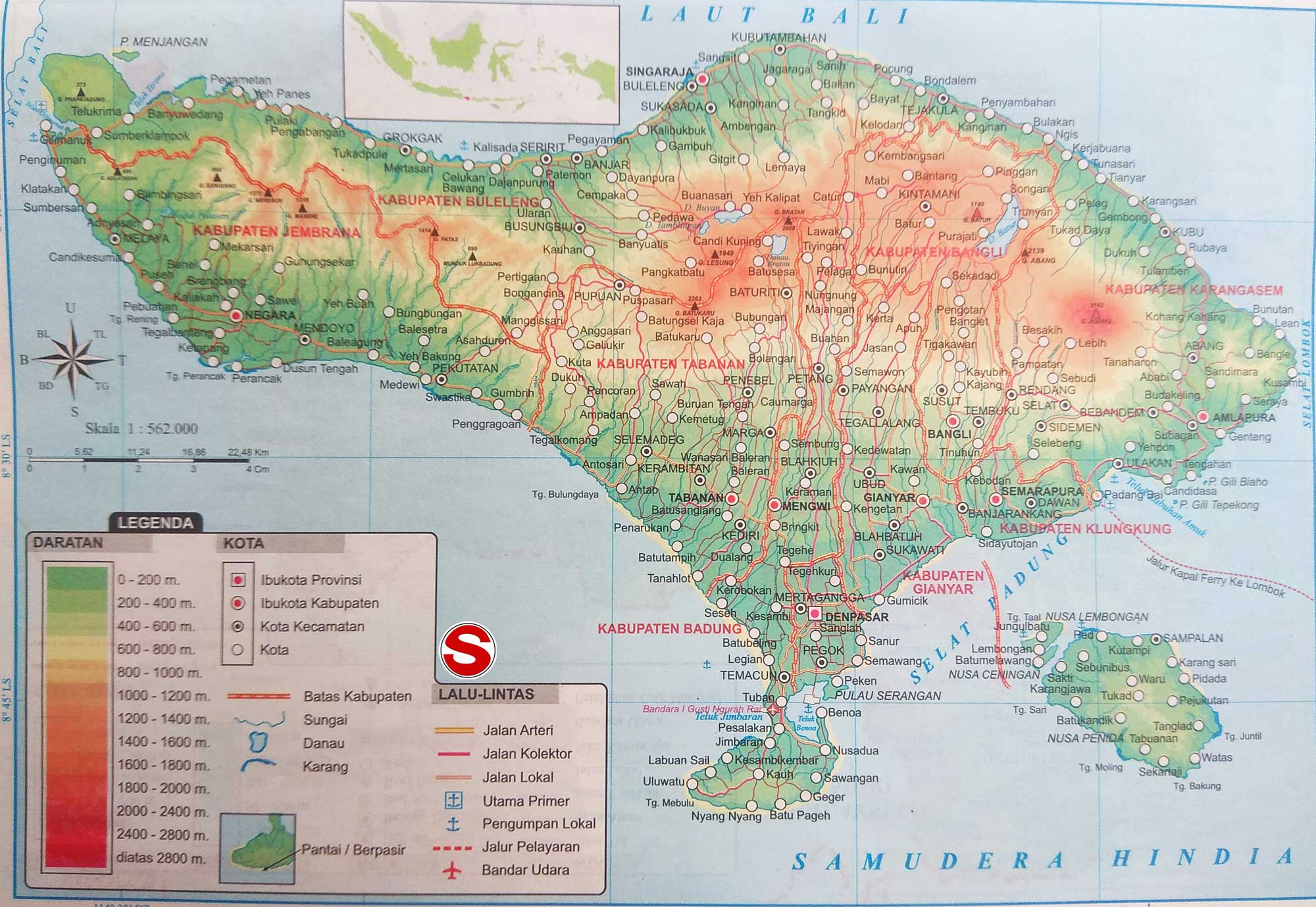 Peta Atlas Provinsi Bali