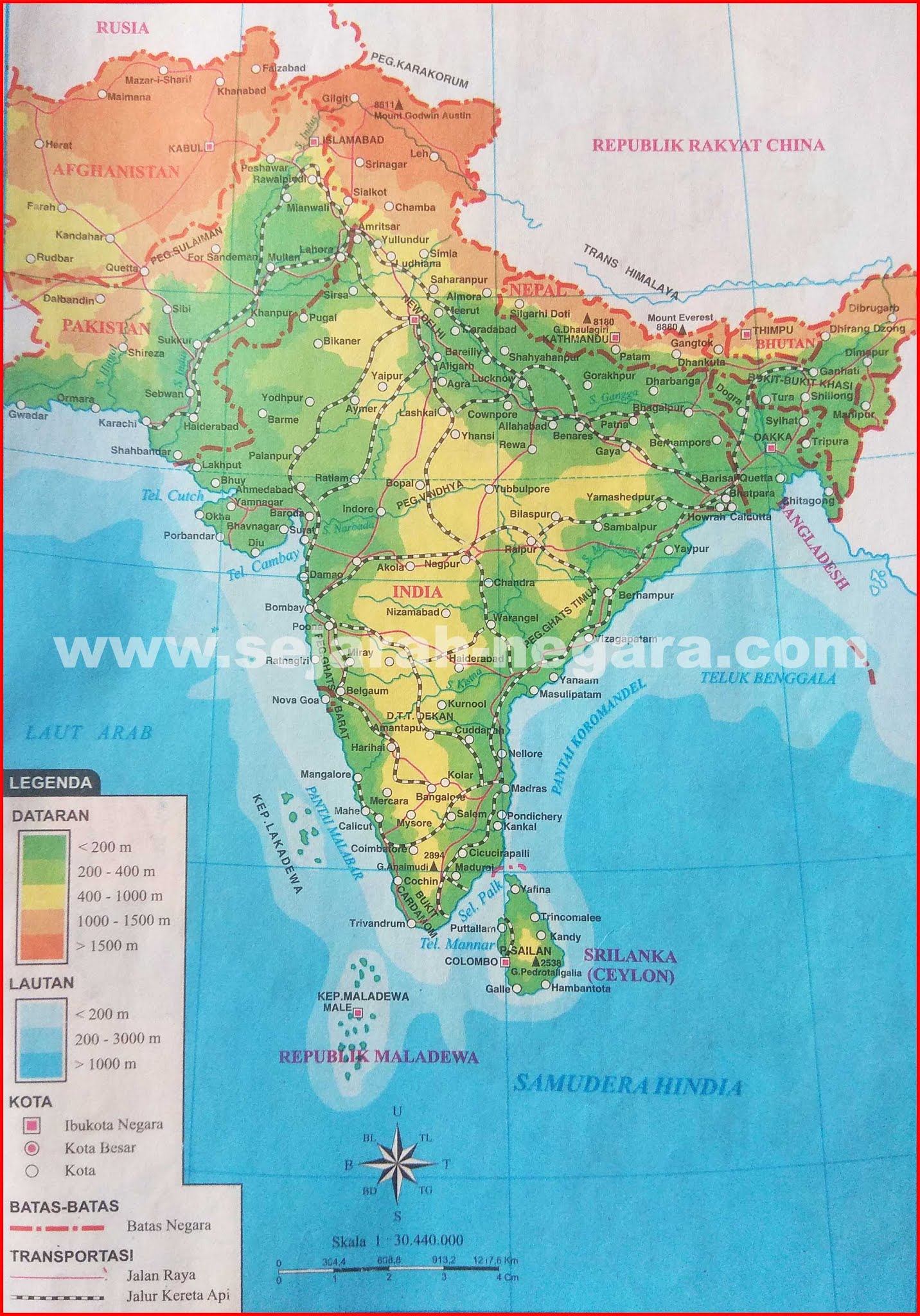 Peta Atlas Asia Selatan 2018