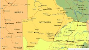 Peta Wilayah Negara Botswana HD