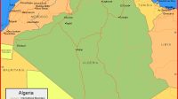 Peta Aljazair atau Algeria