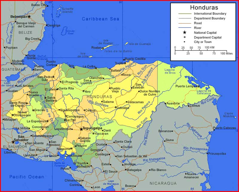 Honduras Map