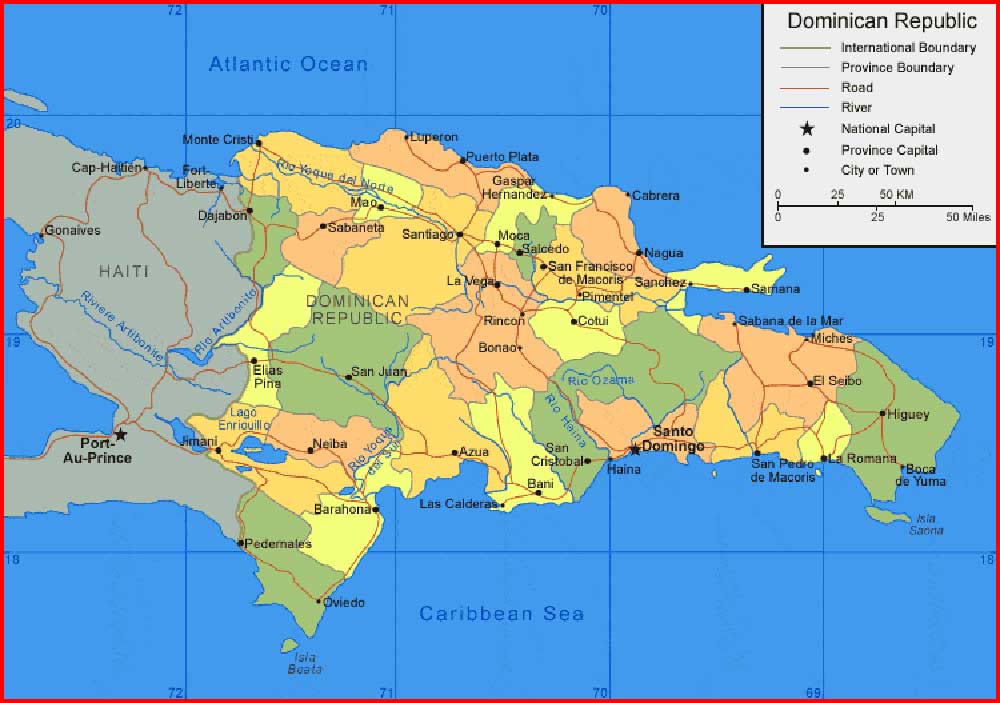 Peta Republik Dominika