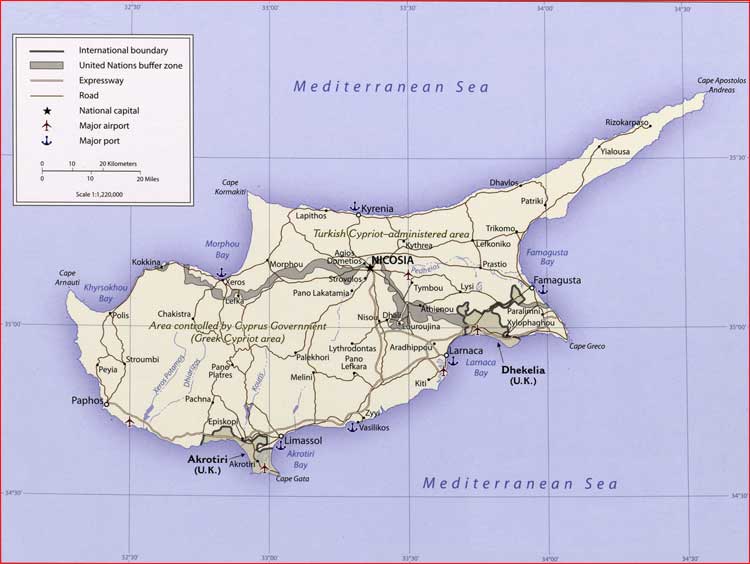 Cyprus Political Map image: Cyprus Political Map