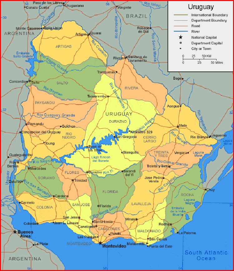 Uruguay Map